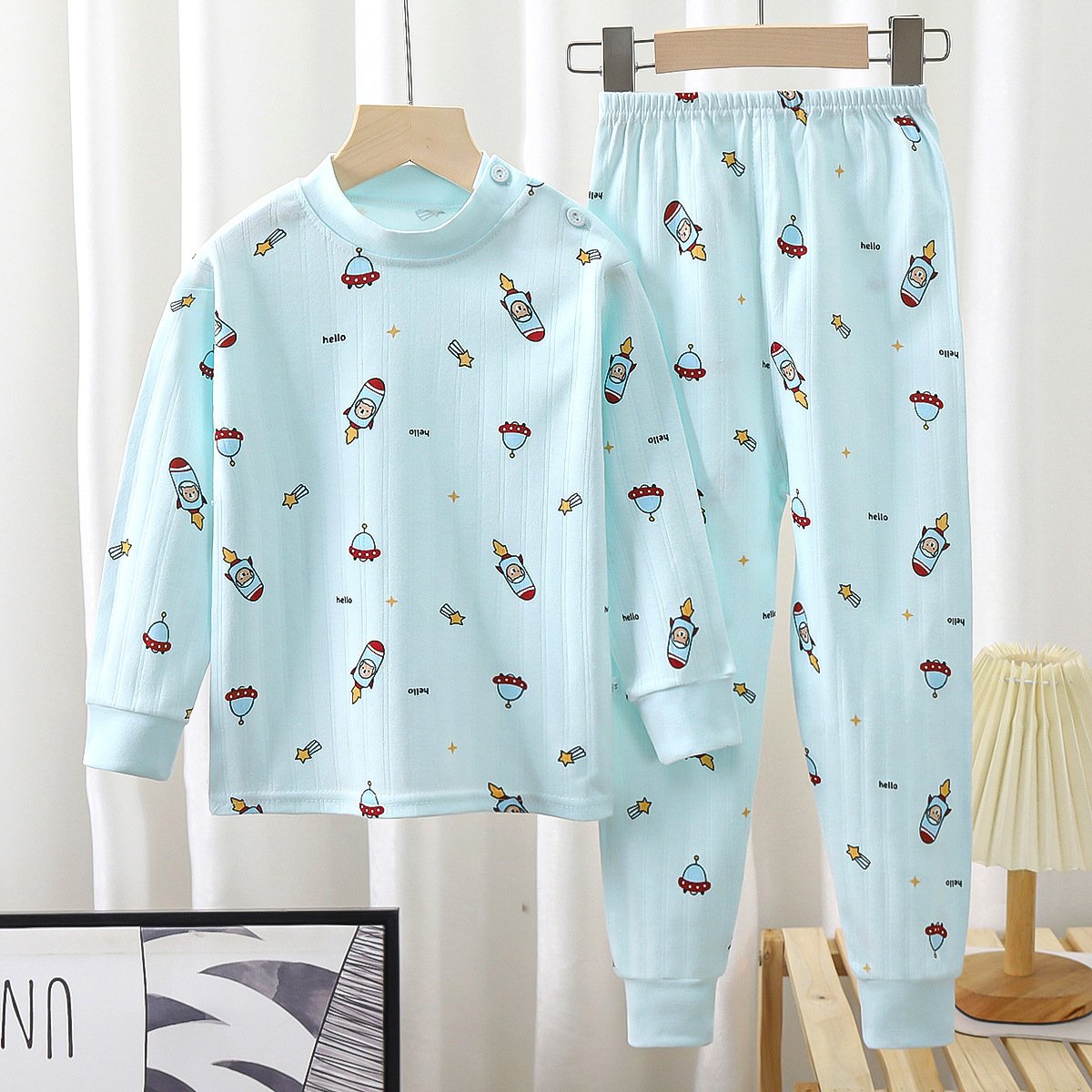 Children's Autumn A-Class Cotton Underwear Home Suit Two Piece Set