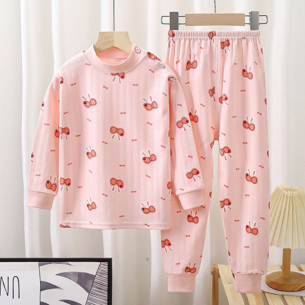 Children's Autumn A-Class Cotton Underwear Home Suit Two Piece Set