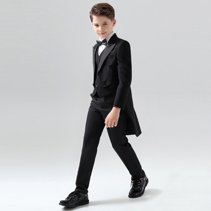 E-11 Wholesale Children's Formal Suit Dress Boys Wedding Piano Performance Tuxedo Suits Set Kids Clothing Sets Design