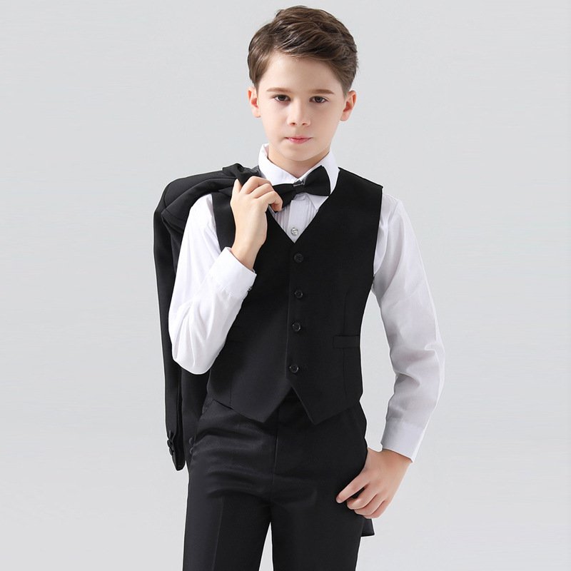 E-11 Wholesale Children's Formal Suit Dress Boys Wedding Piano Performance Tuxedo Suits Set Kids Clothing Sets Design
