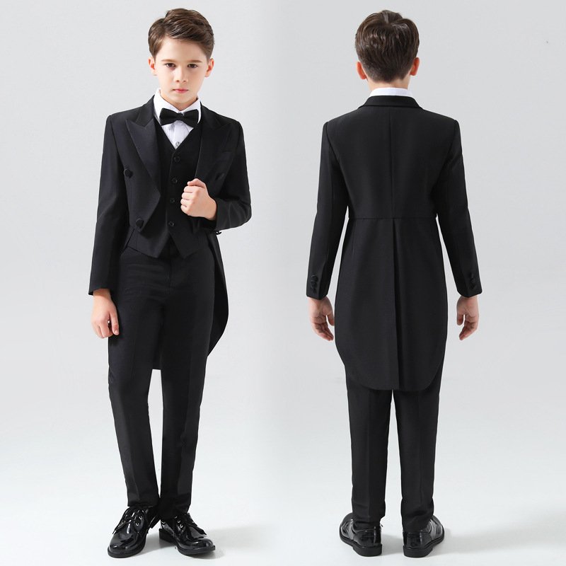 E-11 Wholesale Children's Formal Suit Dress Boys Wedding Piano Performance Tuxedo Suits Set Kids Clothing Sets Design