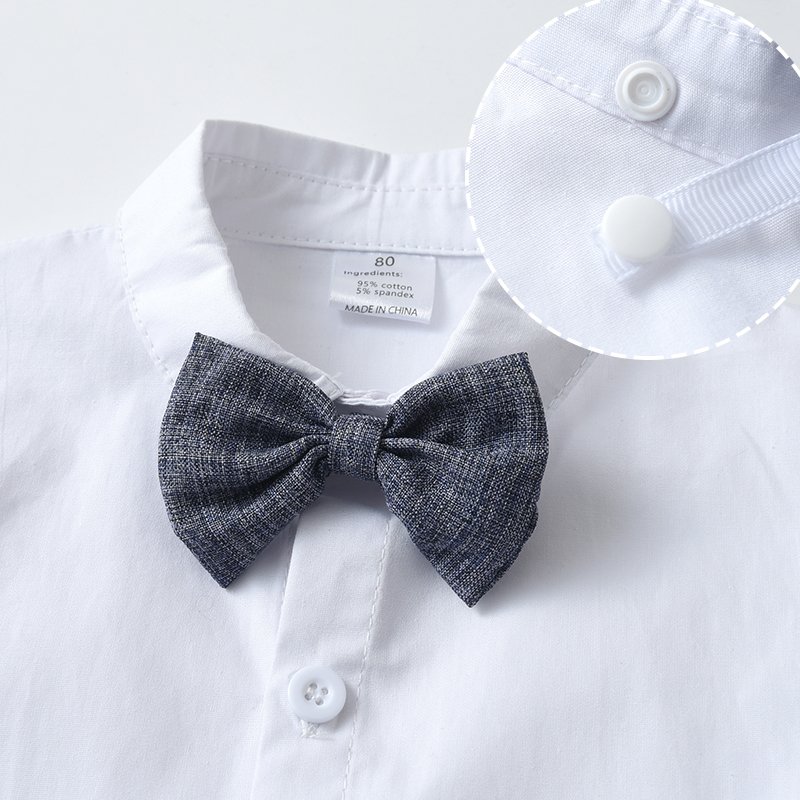 Hot selling Bow Gentleman Boys Set Birthday Party Three piece Children's Formal Wear Comfortable Baby Boys Clothing Sets