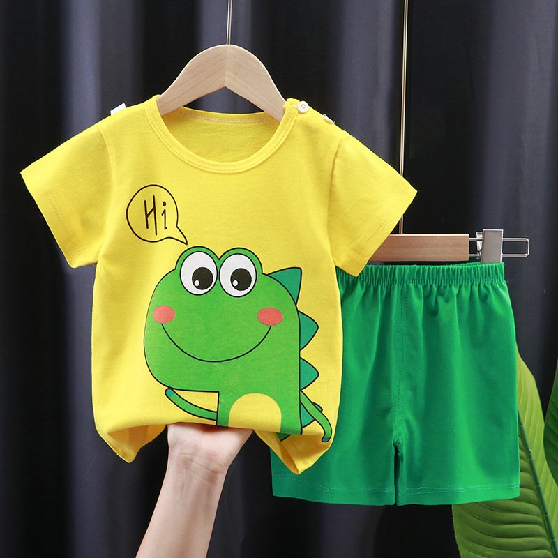Children's short sleeved set, summer pure cotton baby clothing manufacturer direct sales