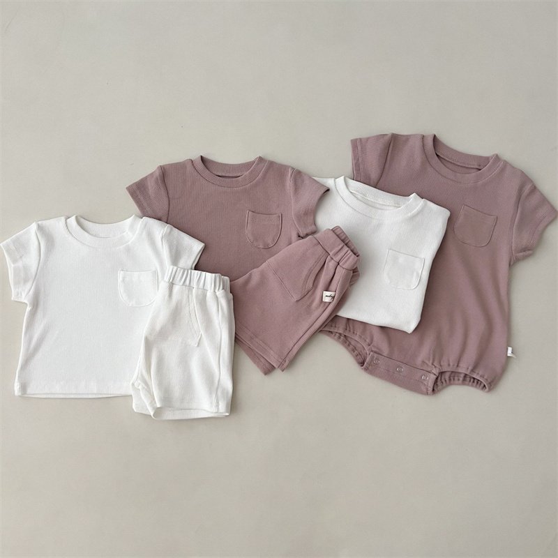 100% Organic Cotton new born baby clothes sets 3 pieces Pants romper hat clothing set Outfits newborn clothes set