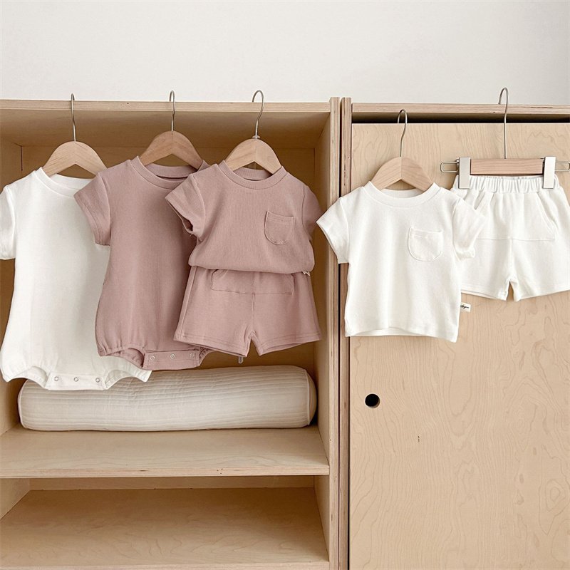 100% Organic Cotton new born baby clothes sets 3 pieces Pants romper hat clothing set Outfits newborn clothes set