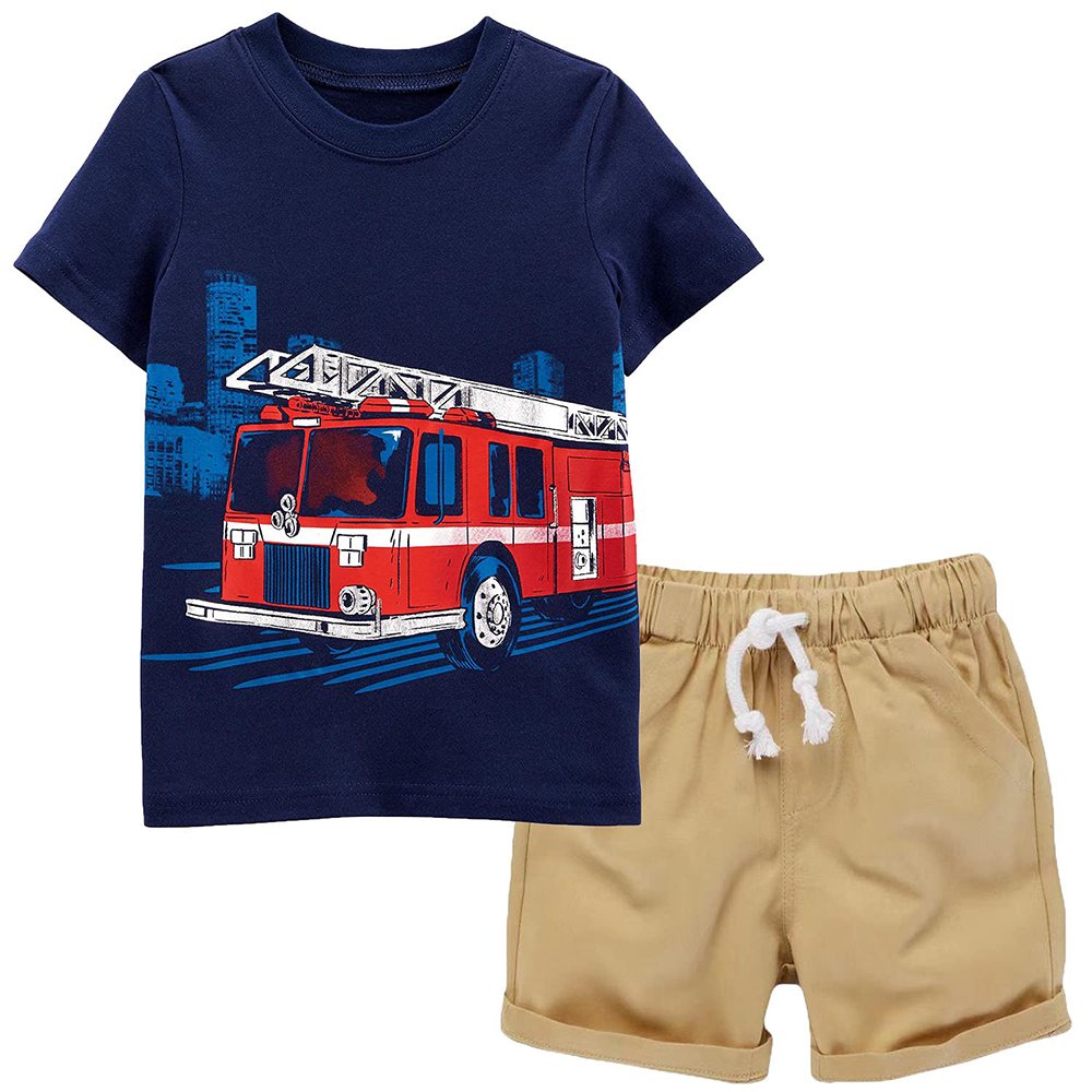 Boys' Clothing Set Toddler Boys Cotton Clothing Set Short Sleeve Tee and Shorts Boys Shorts Set