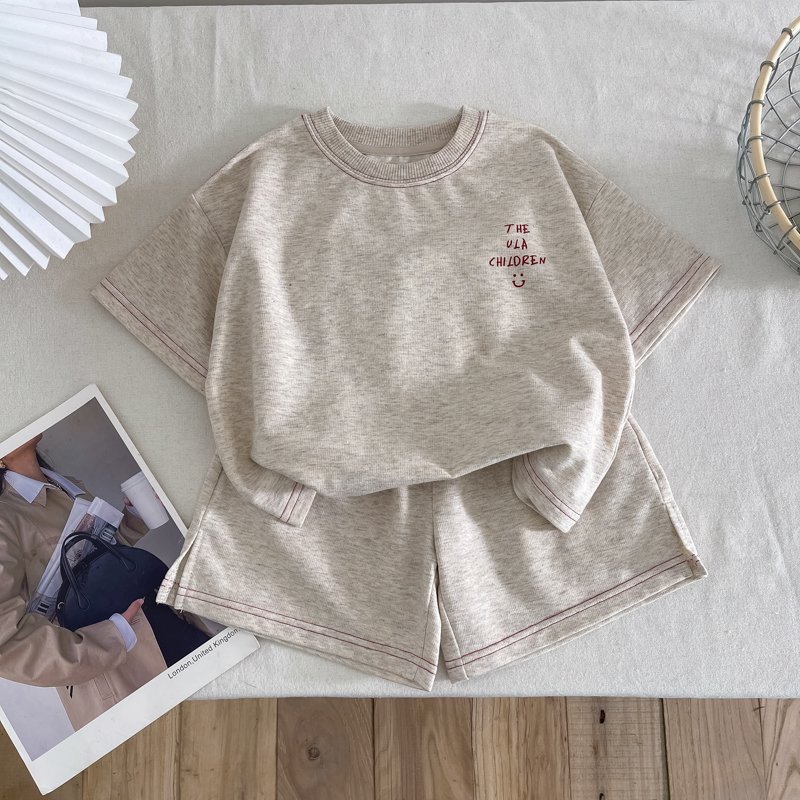 Baby Cotton Short Sets T Shirts Top And Shorts Suit short-sleeved shirt top and casual shorts two-piece Boys clothing sets