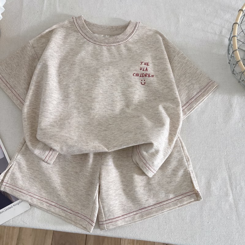 Baby Cotton Short Sets T Shirts Top And Shorts Suit short-sleeved shirt top and casual shorts two-piece Boys clothing sets
