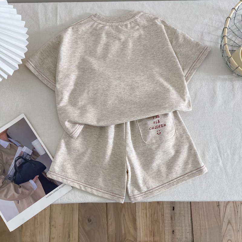 Baby Cotton Short Sets T Shirts Top And Shorts Suit short-sleeved shirt top and casual shorts two-piece Boys clothing sets