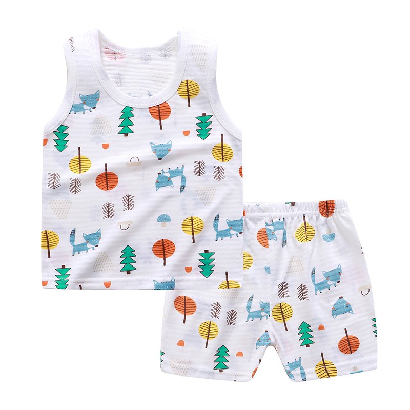 Wholesale Price Boys Children's Vest Clothing Sets Baby Sleeveless Suit for Summer Kids Clothes