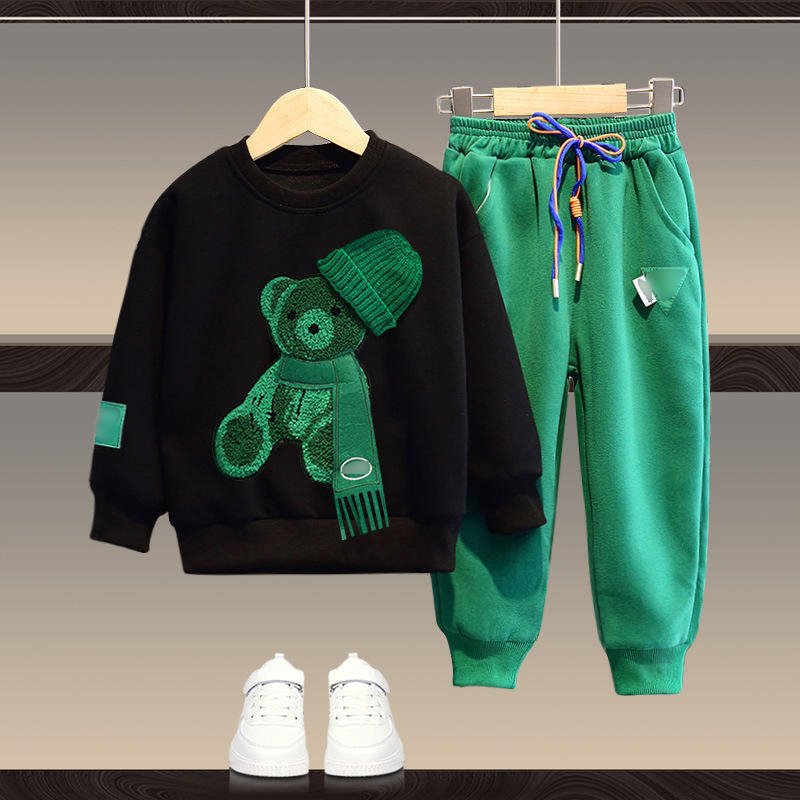 Wholesale Baby Clothes Spring Autumn Boys And Girls Clothing Sets Cute Bear O-neck Pullover Sweatshirt Baby Clothes Unisex