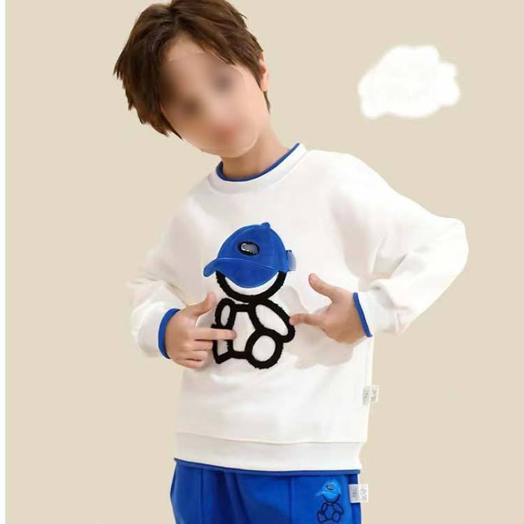 Wholesale Baby Clothes Spring Autumn Boys And Girls Clothing Sets Cute Bear O-neck Pullover Sweatshirt Baby Clothes Unisex