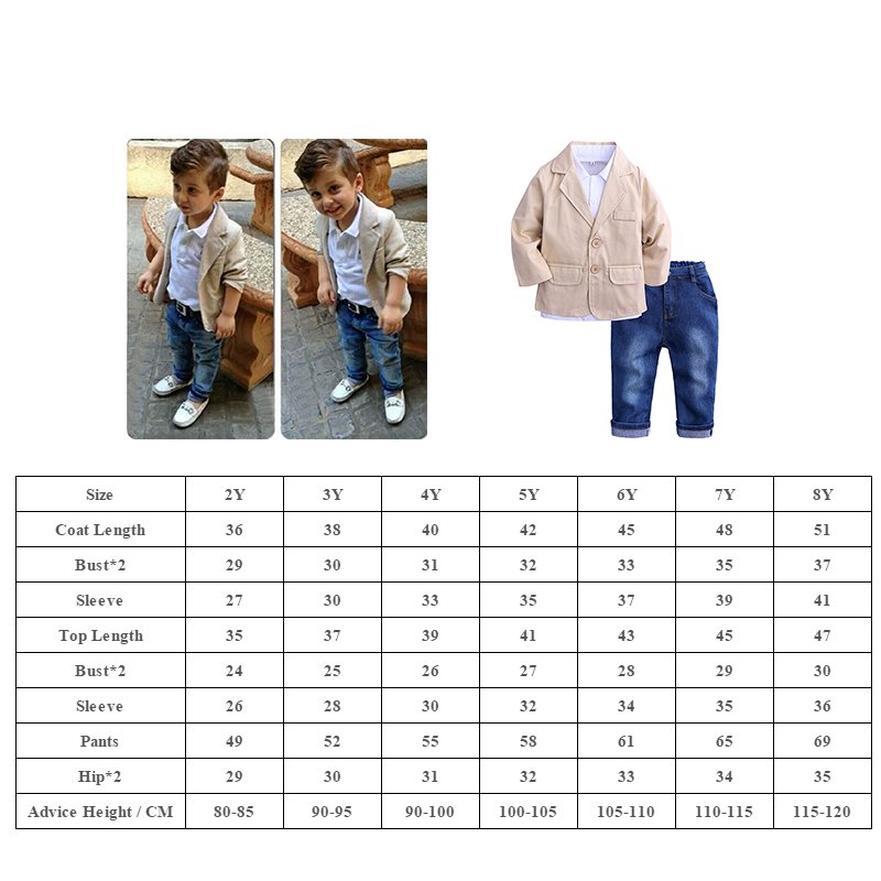 Autumn 3pcs gentleman style children wear children clothing set clothing set boy clothes sets