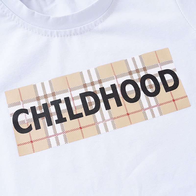 Summer Boys Casual Baby Clothes Cotton Printed T-Shirt and Short Sleeve Shorts Wholesale Two-Piece Set