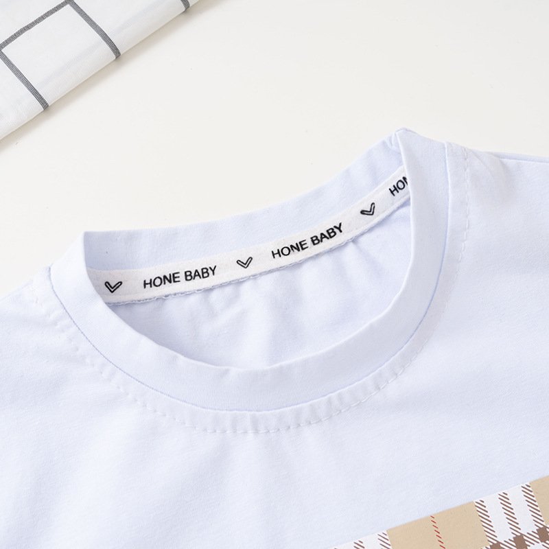 Summer Boys Casual Baby Clothes Cotton Printed T-Shirt and Short Sleeve Shorts Wholesale Two-Piece Set