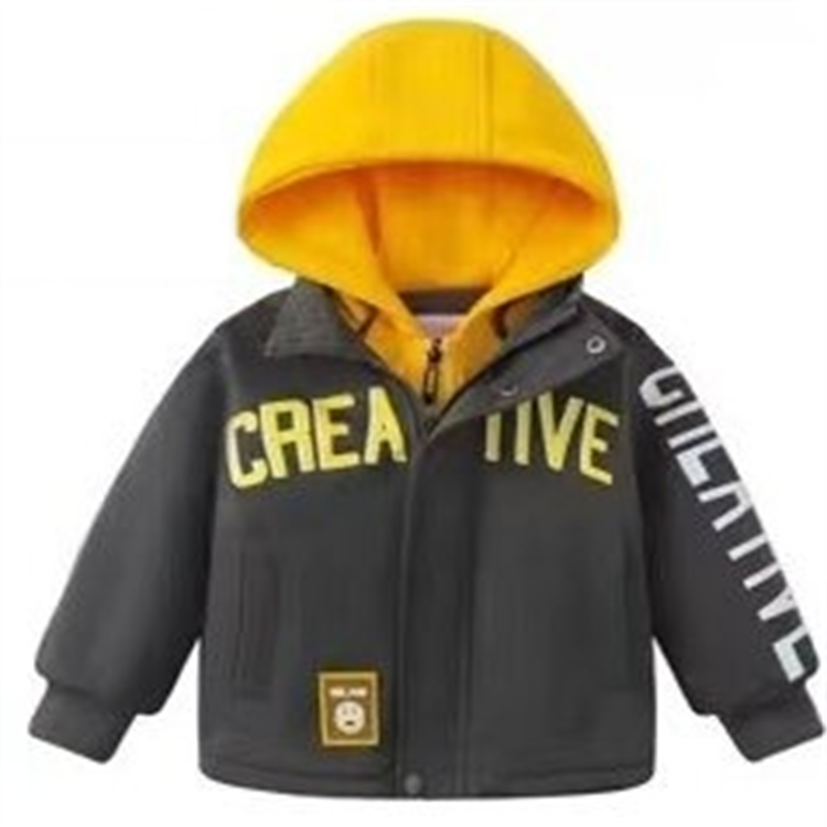 Manufacturers Direct Sales Standard Thickness Leather Tag boys' Fake Two - Piece Coats Jacket For Children