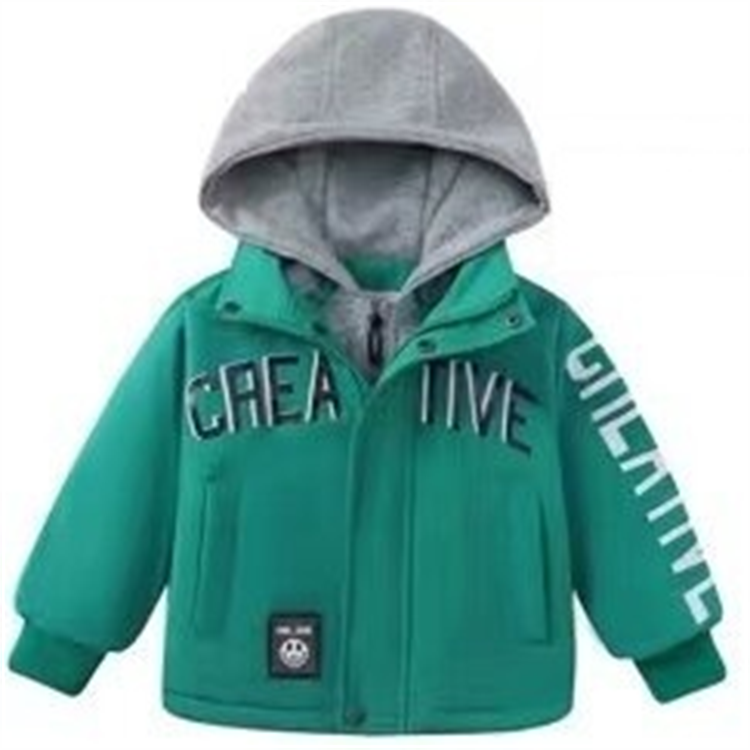 Manufacturers Direct Sales Standard Thickness Leather Tag boys' Fake Two - Piece Coats Jacket For Children