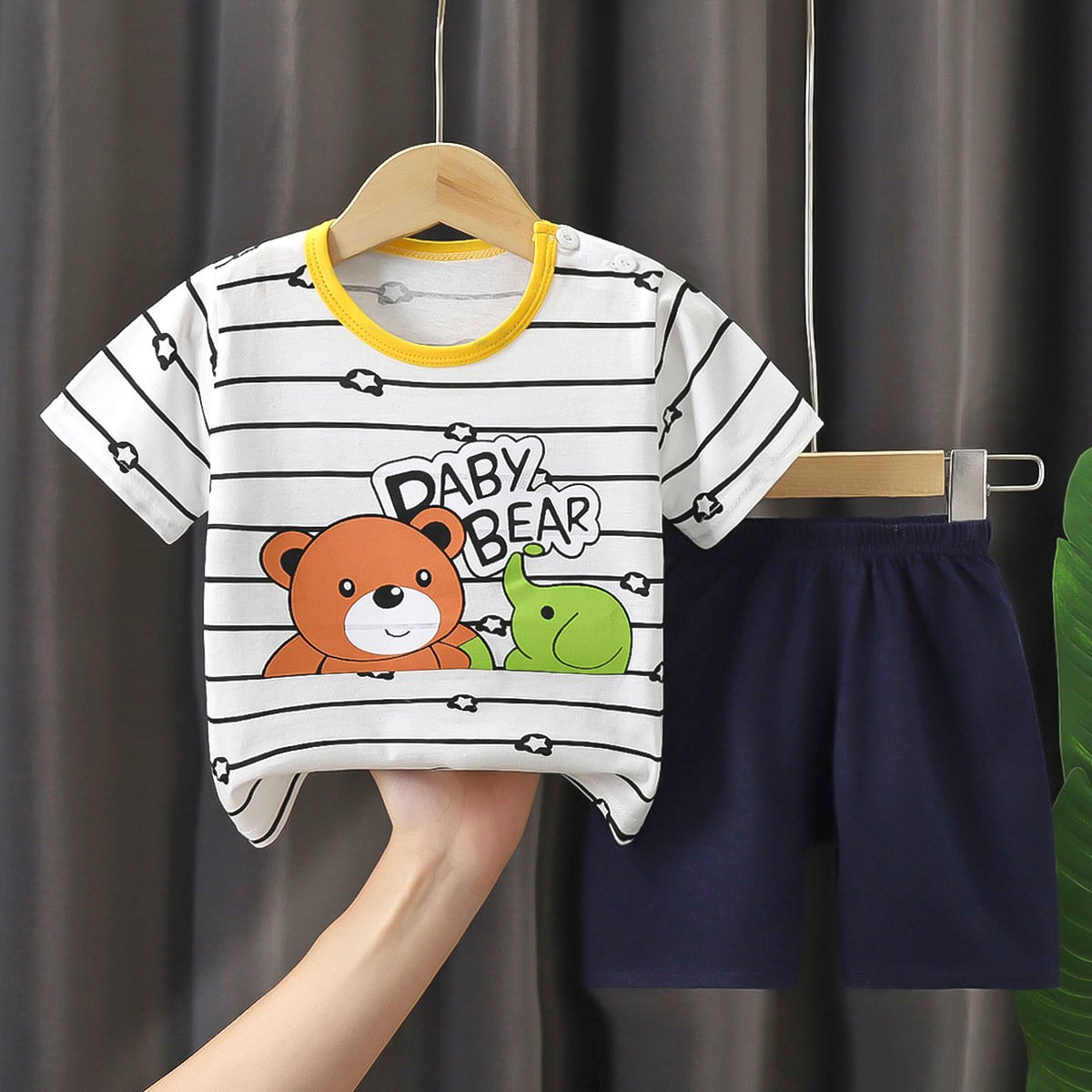 Children's boy suit baby summer short-sleeved summer dress girl cotton T-shirt summer children's clothing wholesale