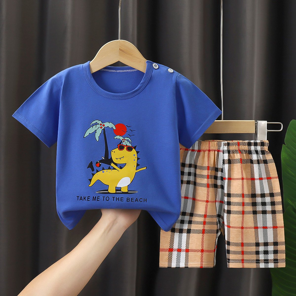 Children's boy suit baby summer short-sleeved summer dress girl cotton T-shirt summer children's clothing wholesale