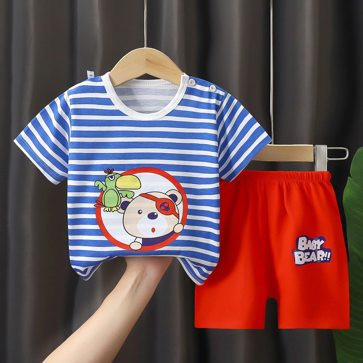Children's boy suit baby summer short-sleeved summer dress girl cotton T-shirt summer children's clothing wholesale