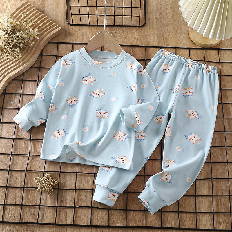 Wholesale of children's plush warm home clothing and underwear sets