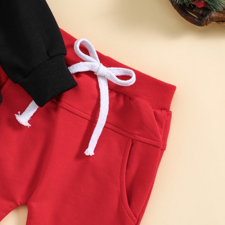 kids clothing sets for boys kids two piece sets boys baby boy clothes set 12 - 18 months Cartoon print top + solid color pants