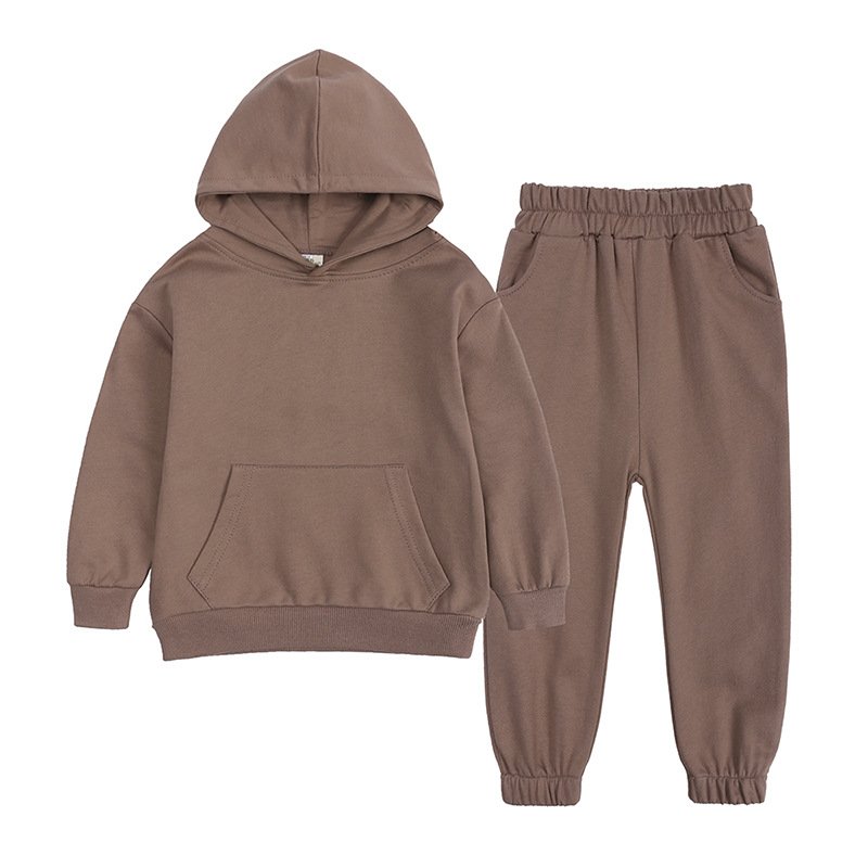Wholesale Custom Children Clothes Set Kids Hoodies Tracksuit French Terry Spring Kids Clothing Sets