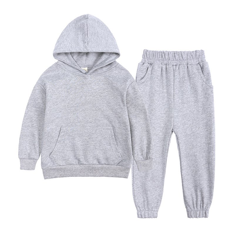 Wholesale Custom Children Clothes Set Kids Hoodies Tracksuit French Terry Spring Kids Clothing Sets