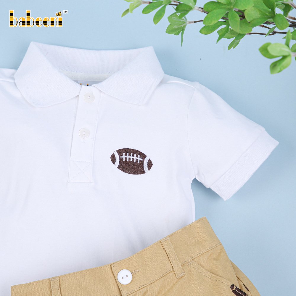 Nice rugby machine embroidery boy clothing set - BB1557