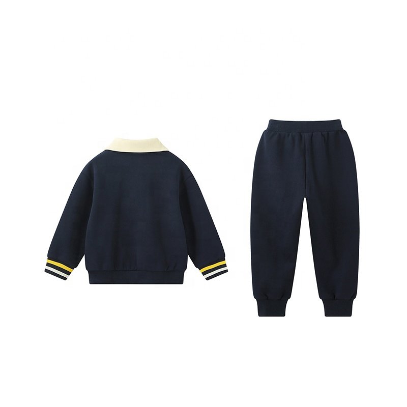 B.Duck 400gsm Thicker Cotton Boys Clothing Set Warmer Sweatsuit and Sweatpants for Winter Comfortable Baby Clothes