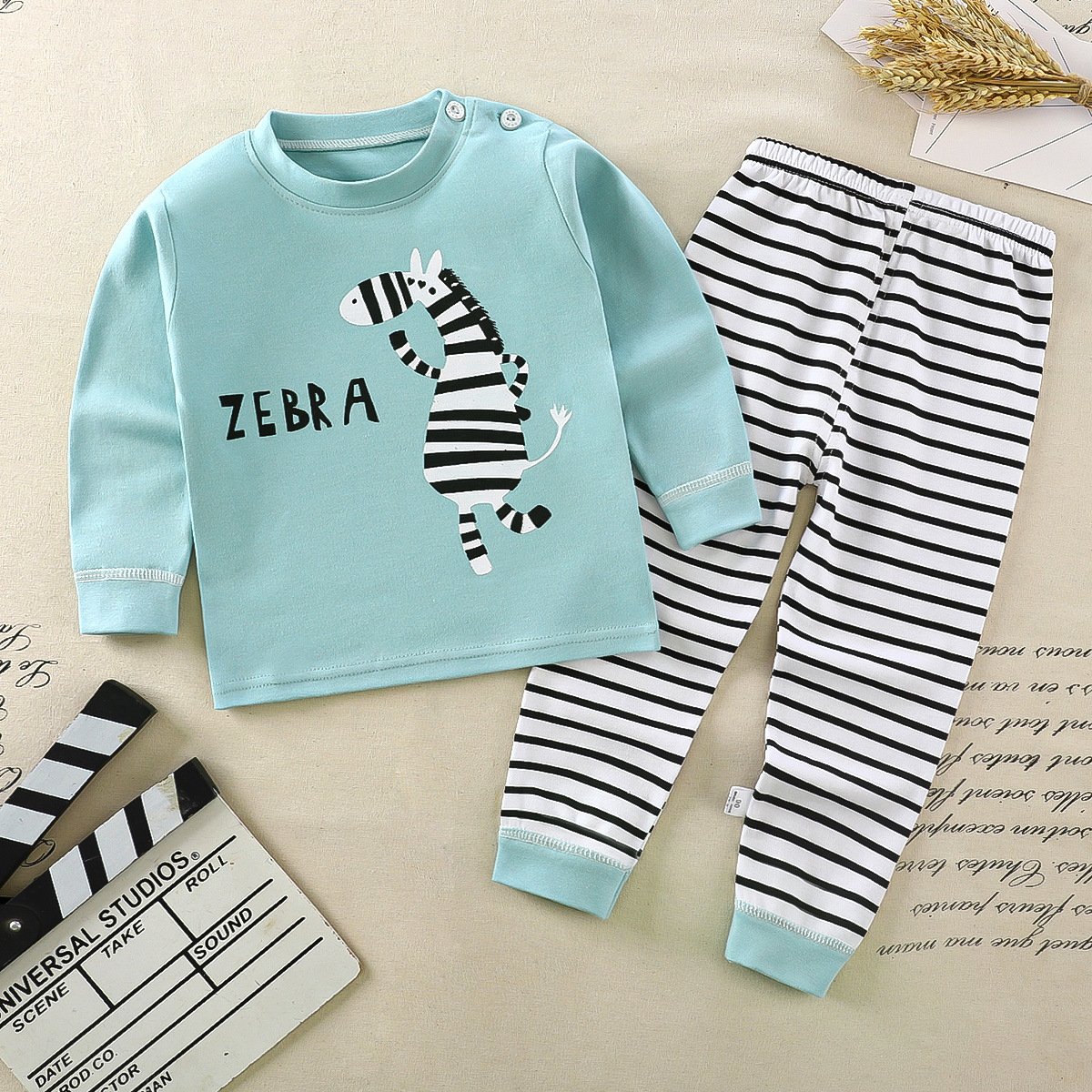 Wholesale Custom Fashion Kids Girls Terno Pyjamas 100% Cotton high quality Cute Animal pattern Pyjamas Set