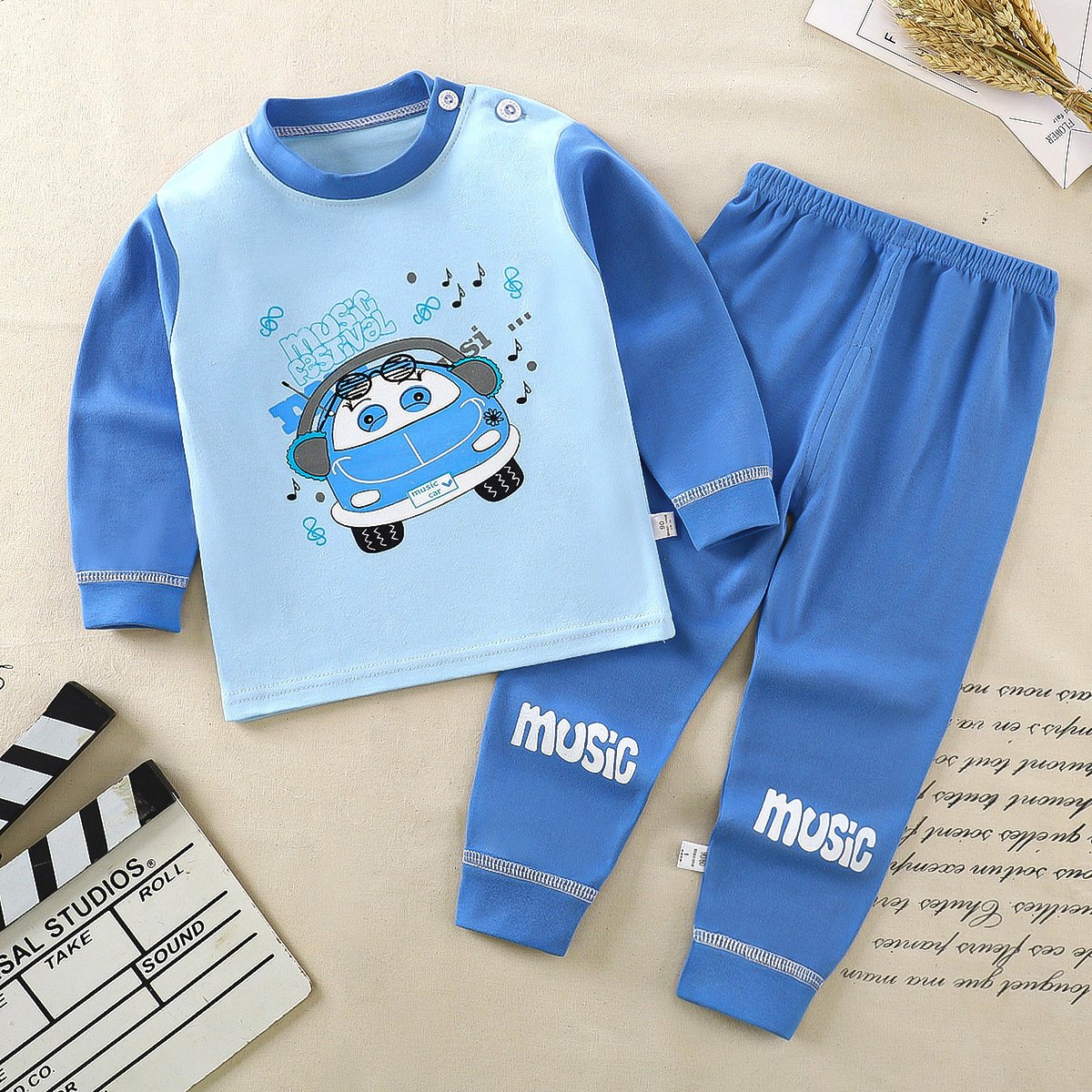 Wholesale Custom Fashion Kids Girls Terno Pyjamas 100% Cotton high quality Cute Animal pattern Pyjamas Set