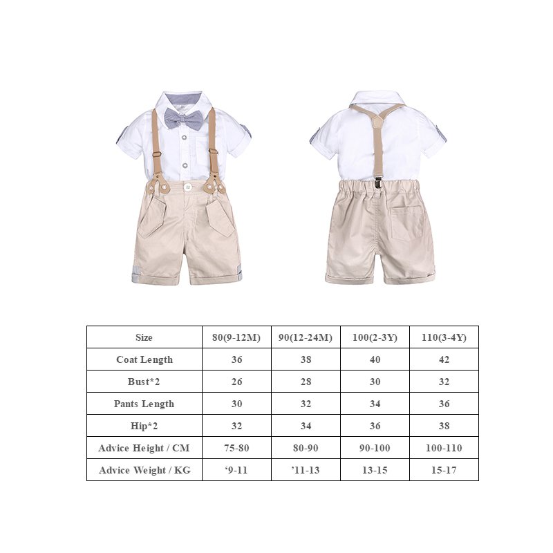 1 - 4 years old baby clothes suits formal wedding costume little boys summer toddler boys clothing set