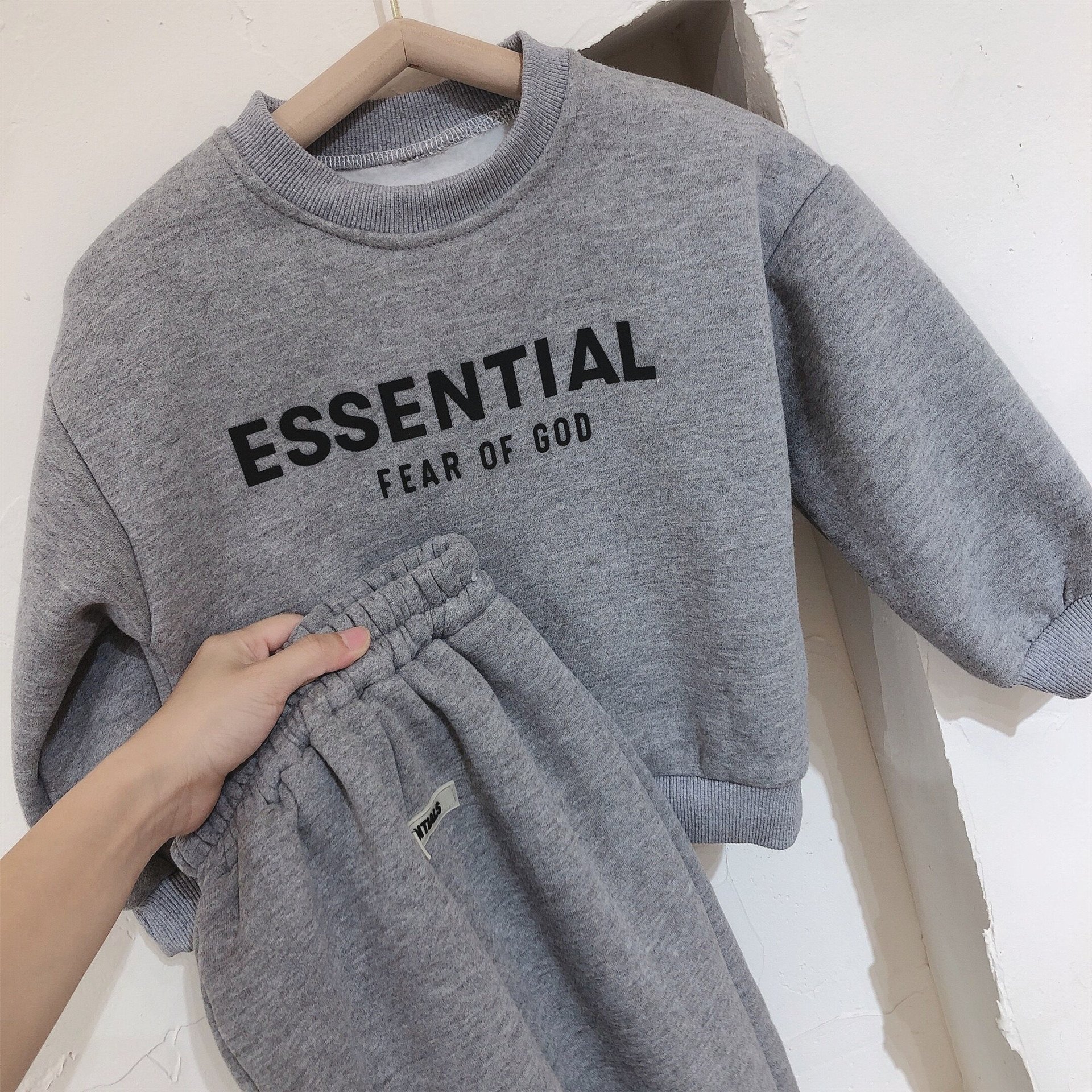 Wholesale Children Clothes Boys Clothing Set Spring Cotton sweatshirt and jogger custom kids clothing