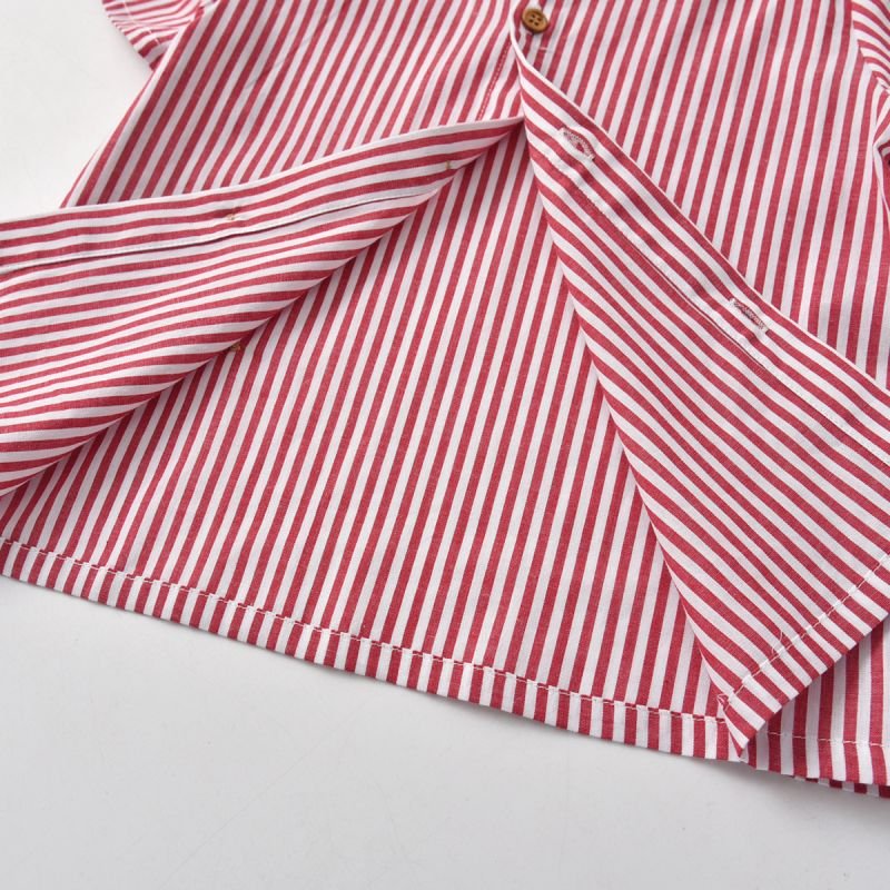 Spanish Kids Clothes Set Summer Children Striped Cotton Shirt Shorts Pants Baptism Outfits Boutique Clothing Suit