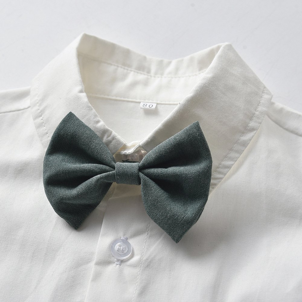Wholesale Summer Baby Boy Clothing Sets 2-Piece Top Shorts Solid Color Children's Formal Wear Kids Clothes