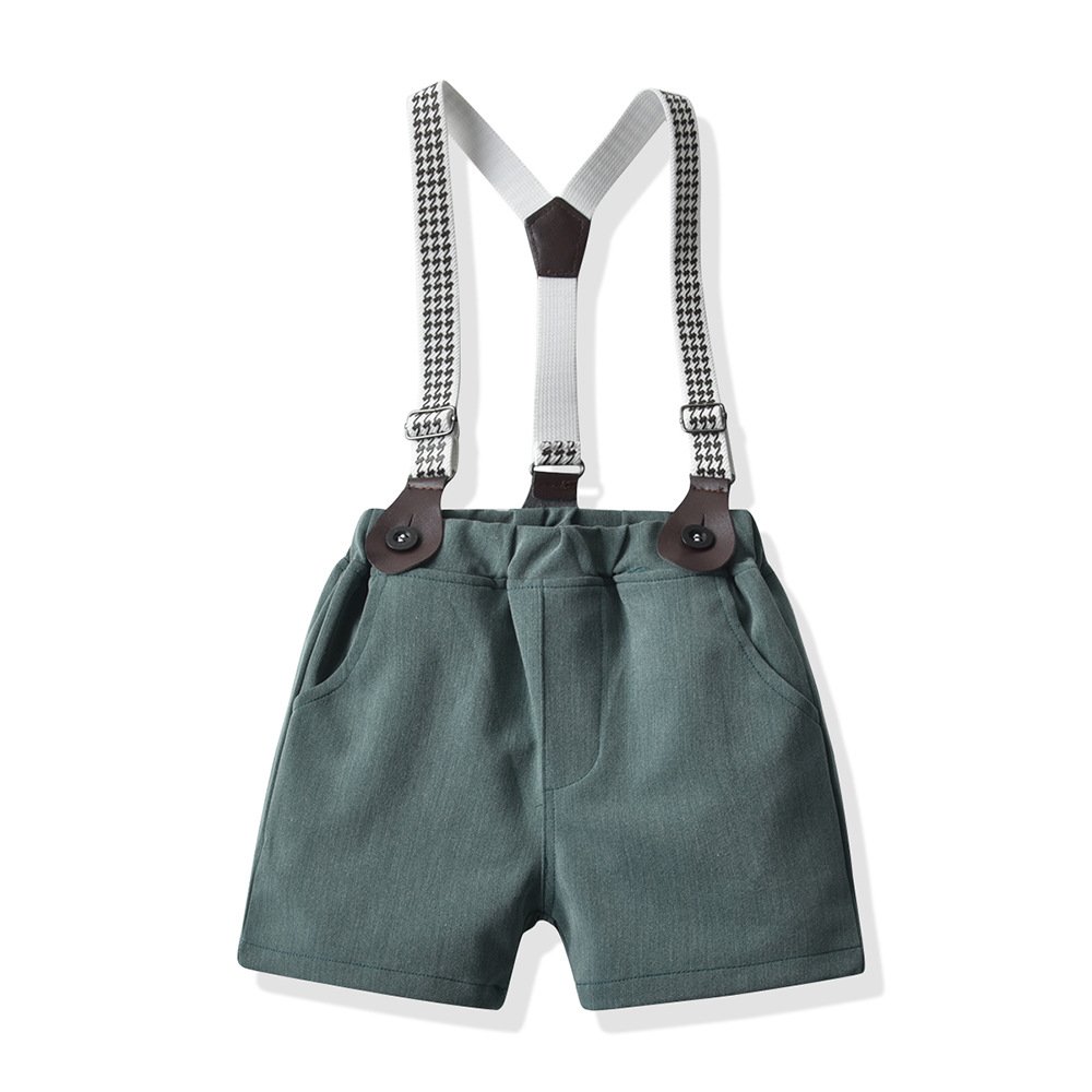Wholesale Summer Baby Boy Clothing Sets 2-Piece Top Shorts Solid Color Children's Formal Wear Kids Clothes