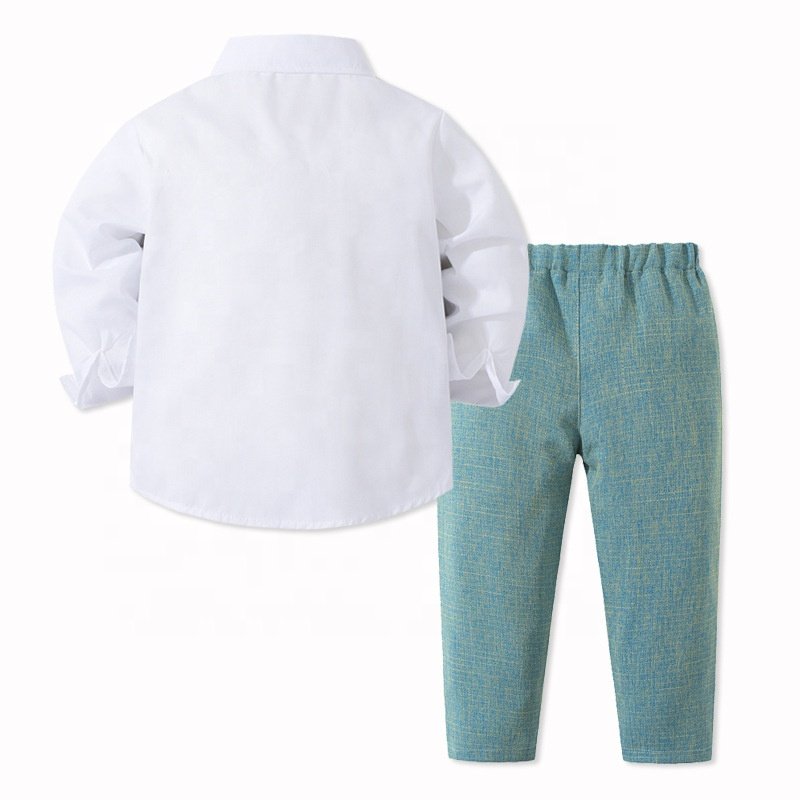 New Baby Boys Autumn Clothes 1 to 6 Years Gentleman Boy Children Birthday Party Dress Long Sleeved Clothing 3Pcs Set