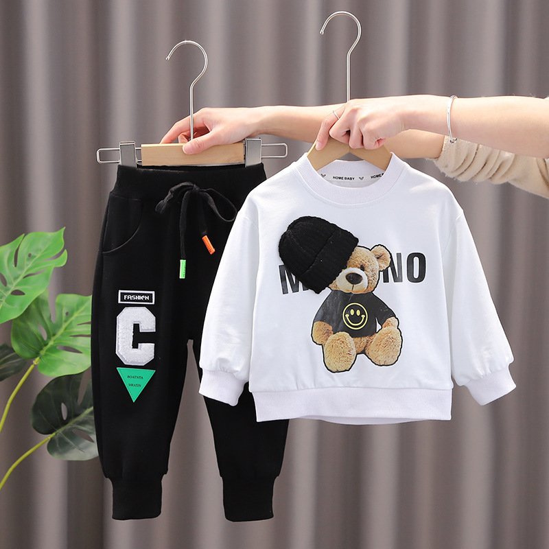 Autumn Children Casual Wear 2 Piece Kids Dresses for Boys Long-Sleeved Baby Suit Clothing Toddler Boys Clothing Sets