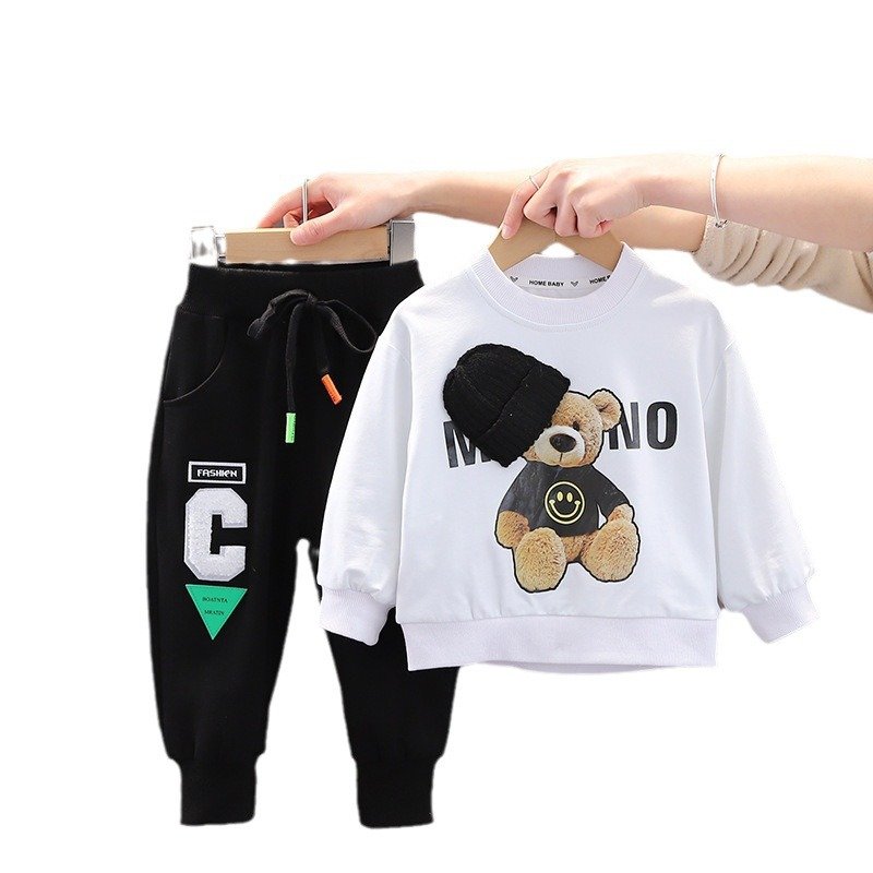 Autumn Children Casual Wear 2 Piece Kids Dresses for Boys Long-Sleeved Baby Suit Clothing Toddler Boys Clothing Sets