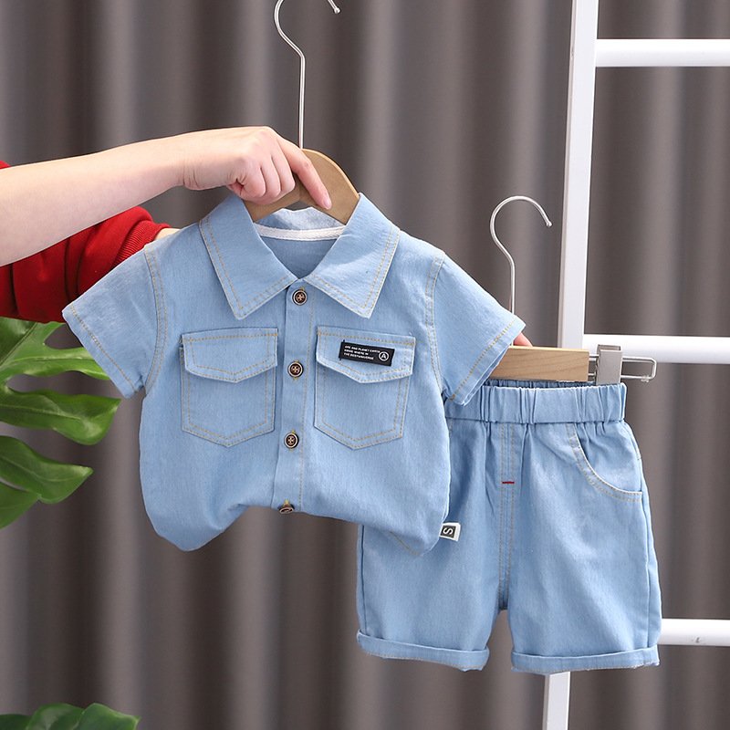 baby boys clothes boys Printed Shirt set 2 piece shorts suit children clothing toddler Wear casual
