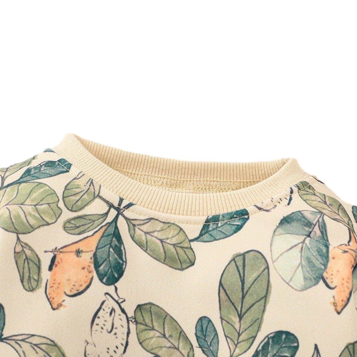 New printed long sleeve pullover sweatshirt two-piece kids boy clothing set 2 to 10 years old