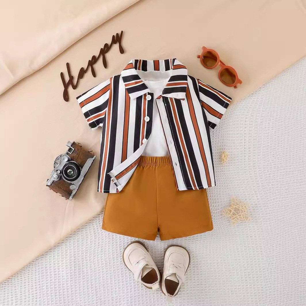 Summer new ins cross-border e-commerce foreign trade hot-selling sports boy clothing two-piece suit