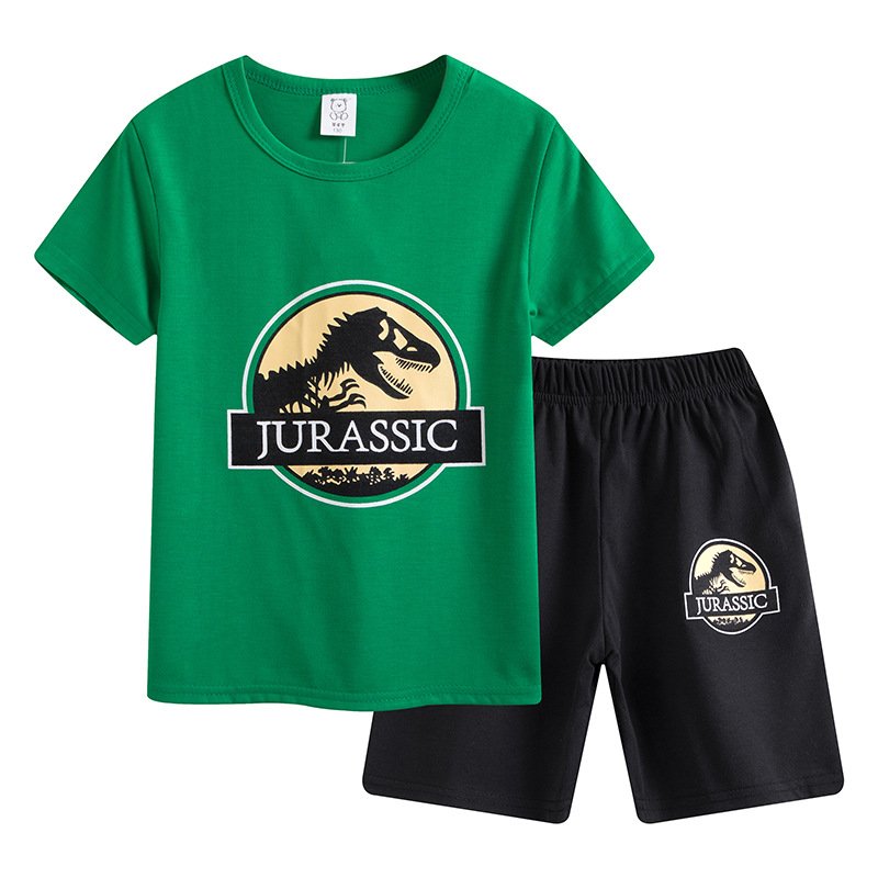 Wholesale big Boys Clothes suit Short Sleeve Children's Cotton Shorts T Shirt Set for 4 - 10 years