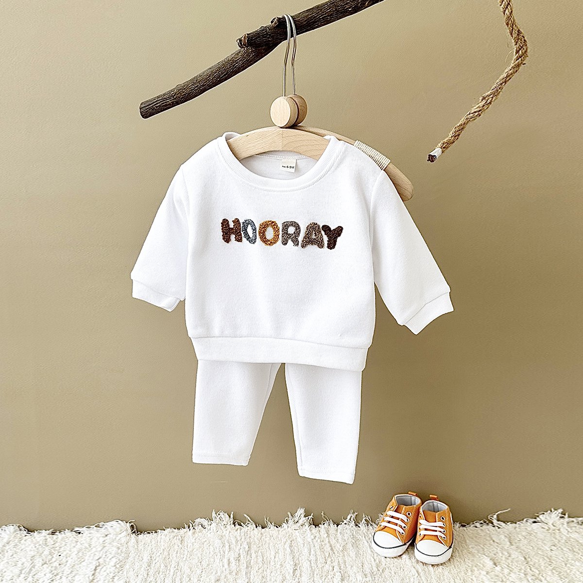 Wholesale Autumn BaBy Clothes Spring Cotton Letter Embroider New Born Baby Set 2pcs Clothing Infant Casual Sportswear