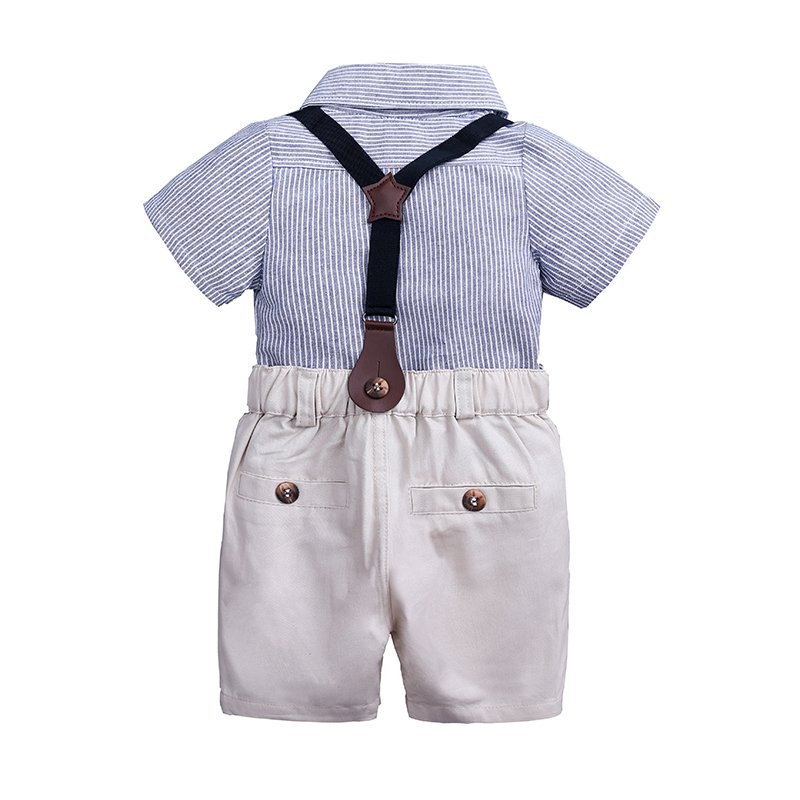 summer cotton new born baby boy clothes set wholesale baby clothing sets baby boy gentleman outfit
