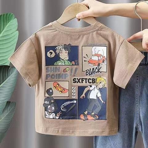 Children Clothes Summer Outfit 2 Pieces Set Outfit Baby Children Boys Kids Clothing Sets