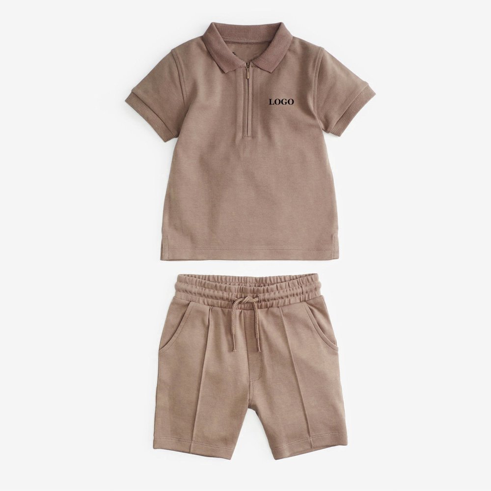 2025 Low Rated New Fashion Summer Boys Clothes Set / Boys Clothing Sets Crew Neck T-shirt And Shorts / Custom Logo Boy Twin Sets