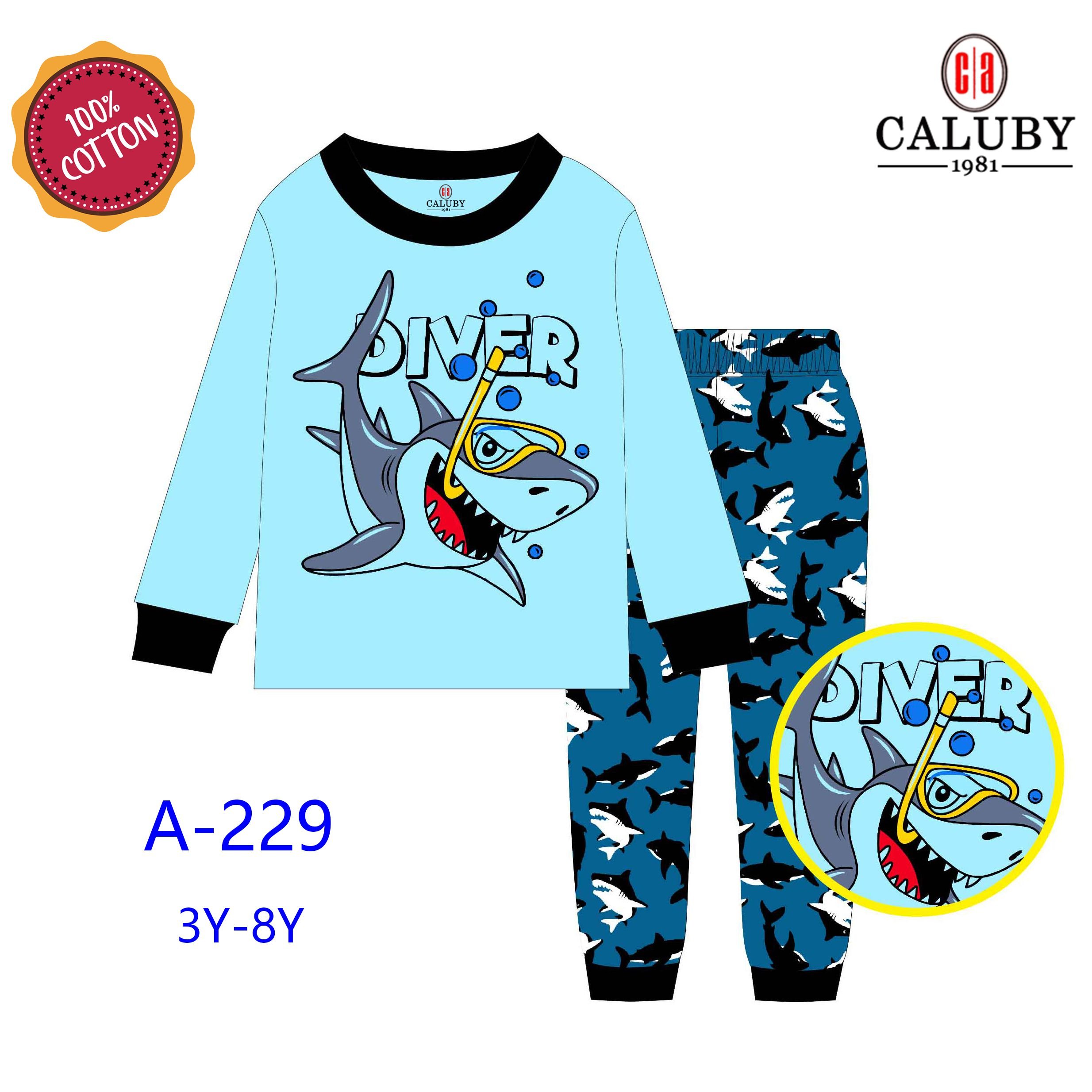 Boys kids pajamas long sleeves long pants caluby factory wholesale 3-8 years old kids clothing set Children's pajamas