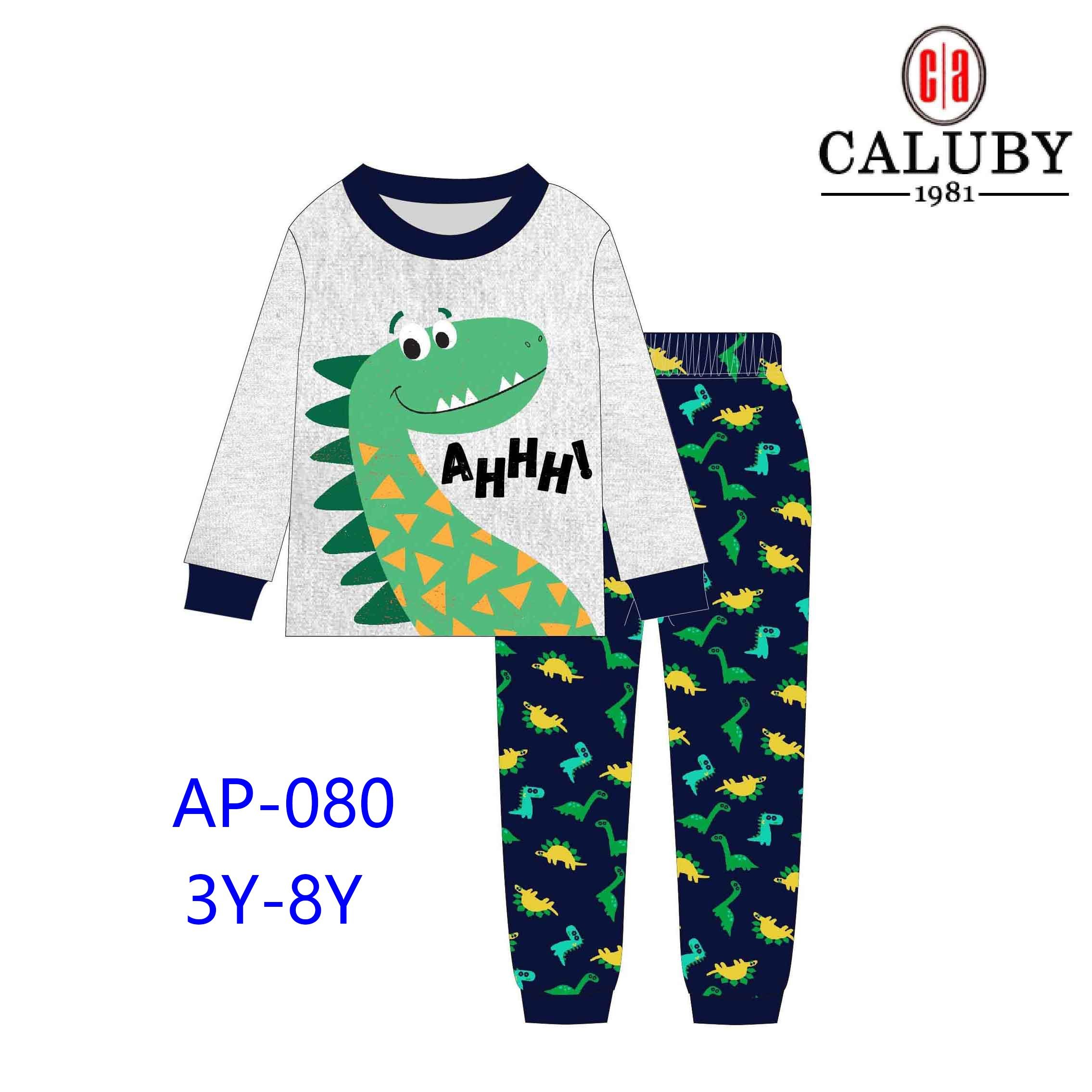 Boys kids pajamas long sleeves long pants caluby factory wholesale 3-8 years old kids clothing set Children's pajamas